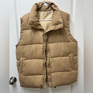 Tan Puffer Vest